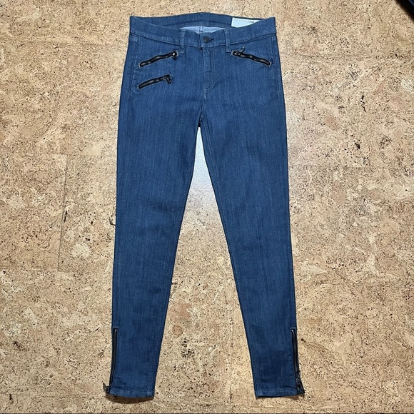 Rag & Bone Jeans Moto Zipper Alice Skinny Jean Sz 28 - Picture 11 of 15